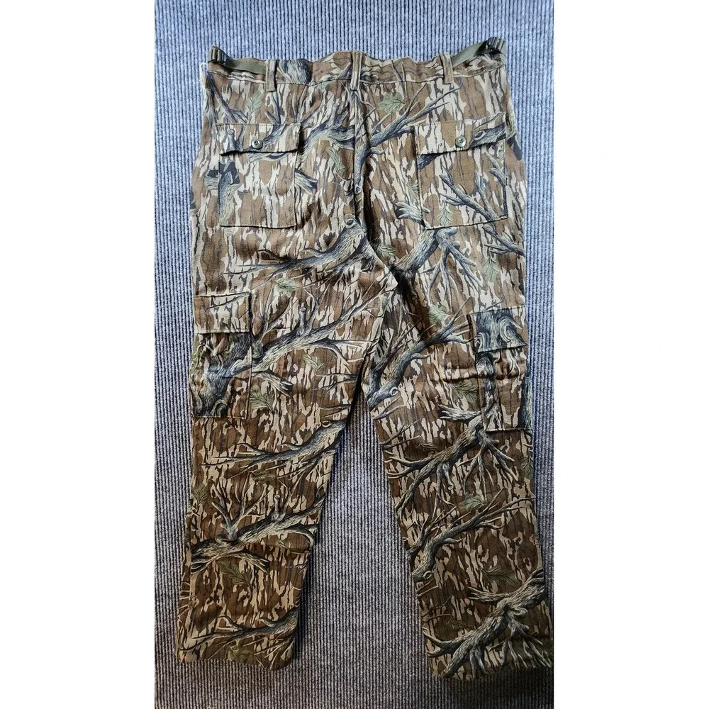 Vintage Mossy Oak Pants Mens 44x31 Treestand Camo Cargo Adjustable NWT 1986 USA